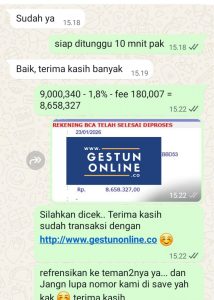 gestun online kartu kredit